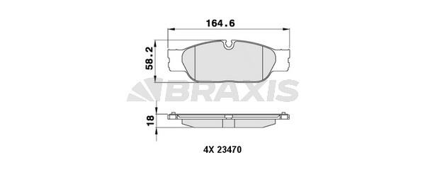 Braxis AA0217 Brake Pad Set, disc brake AA0217