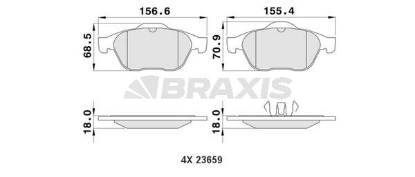Braxis AA0111 Brake Pad Set, disc brake AA0111