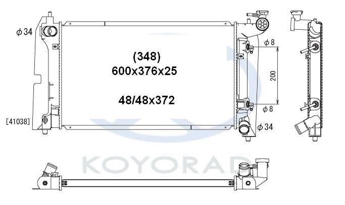 Koyorad PL012355 Radiator, engine cooling PL012355