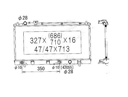 Engine radiator Mazda 323 P: PL061580 Koyorad Engine cooling radiator