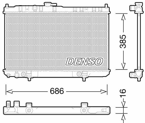 DENSO DRM46035 Radiator, engine cooling DRM46035