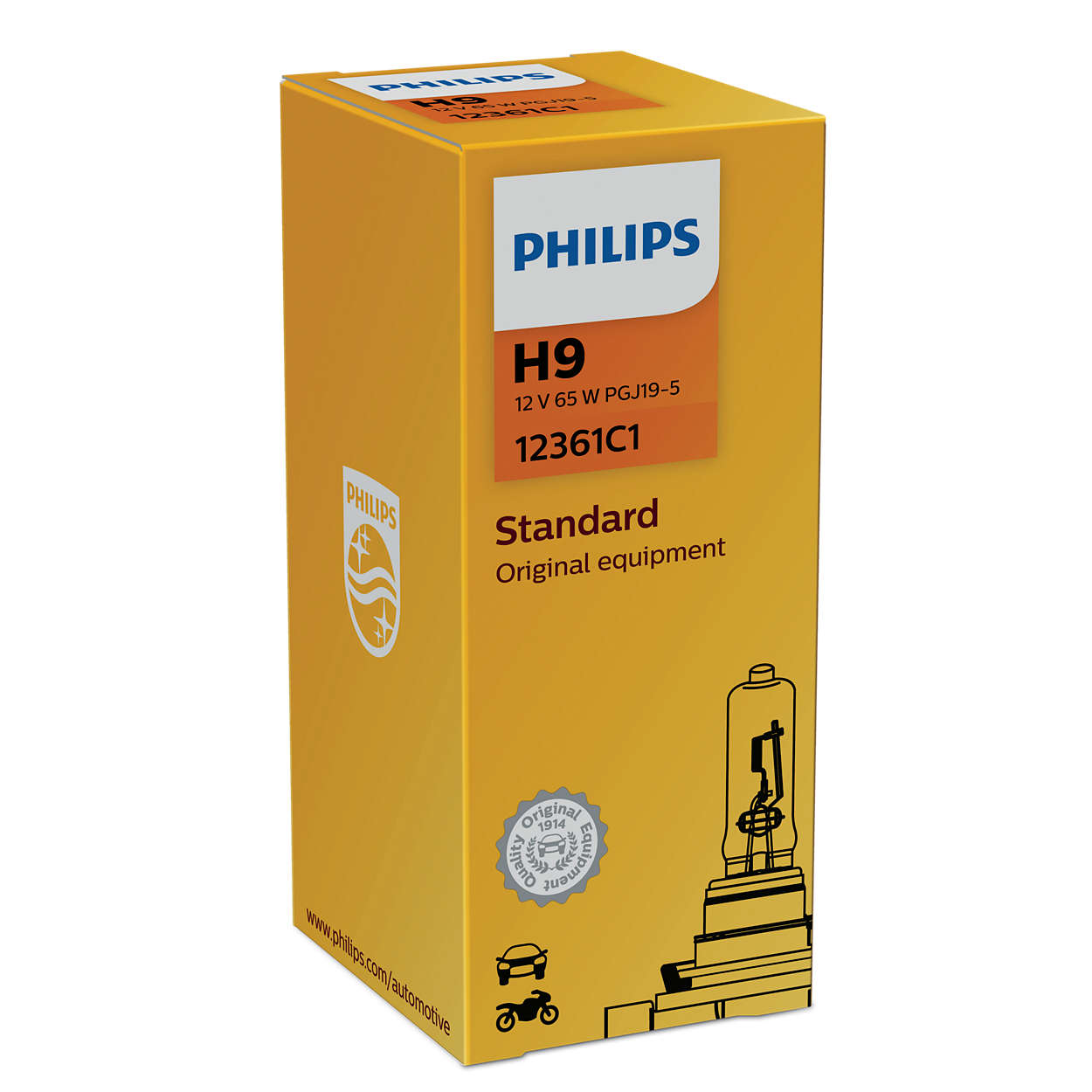 Halogen lamp Philips Standard 12V H9 65W Philips 12361C1