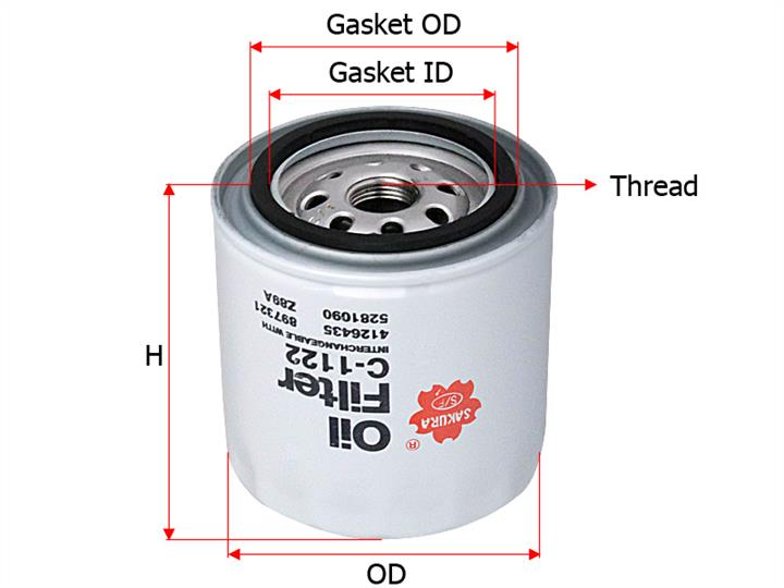 Sakura C-1122 Oil Filter C1122