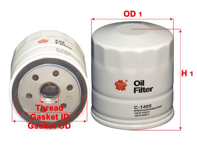 Sakura C-1405 Oil Filter C1405