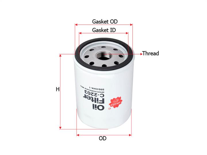 Sakura C-2203 Oil Filter C2203