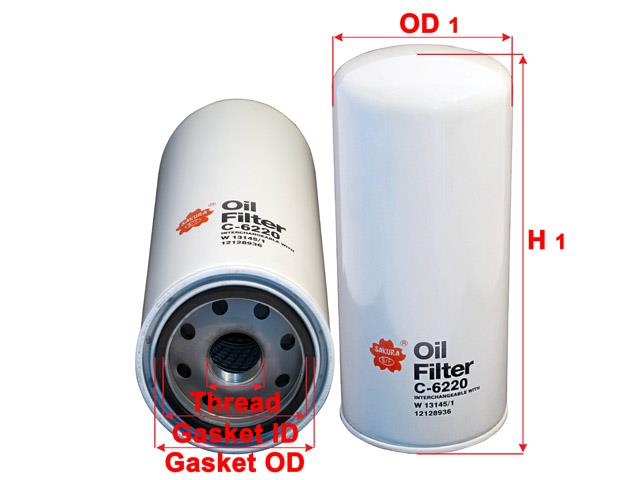 Sakura C-6220 Oil Filter C6220