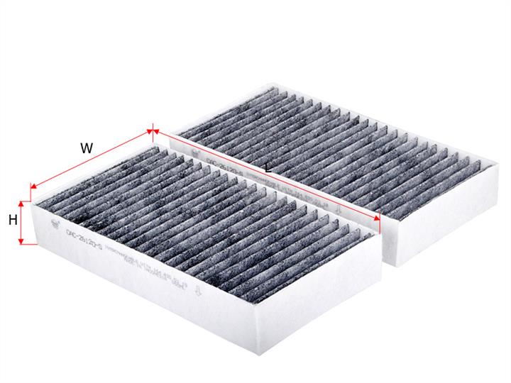Sakura CAC-26120-S Activated Carbon Cabin Filter CAC26120S