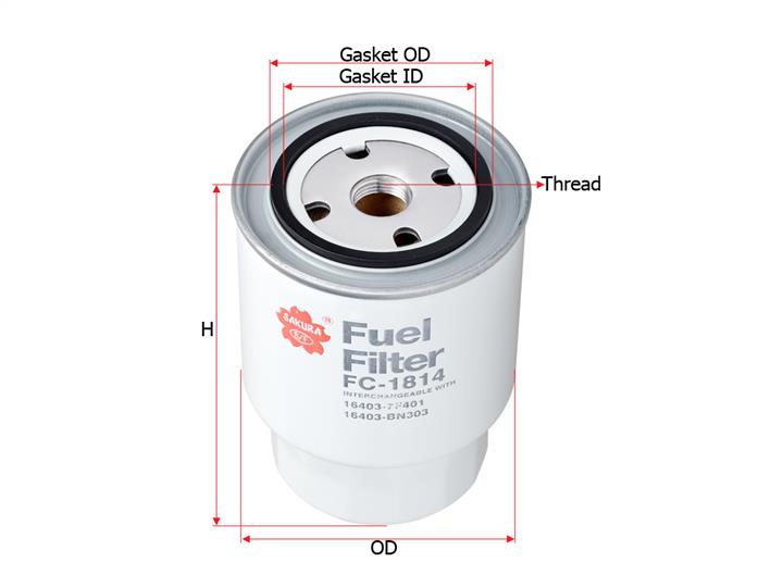 Sakura FC-1814 Fuel filter FC1814