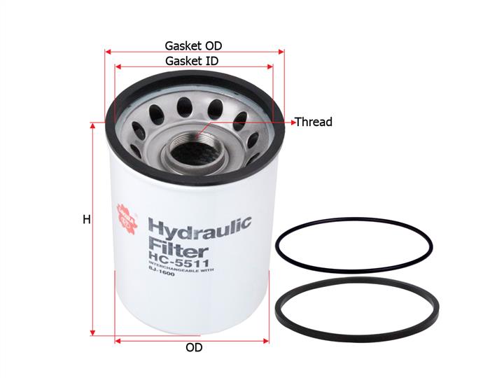 Sakura HC-5511 Hydraulic filter HC5511