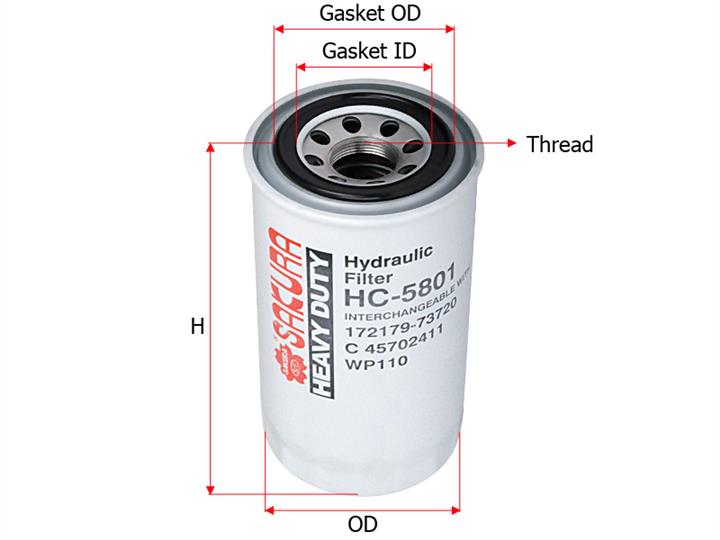 Sakura HC-5801 Hydraulic filter HC5801