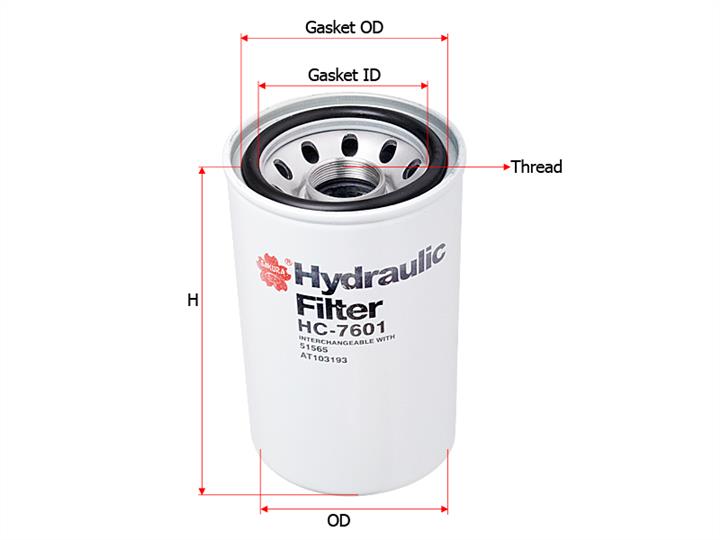 Sakura HC-7601 Hydraulic filter HC7601