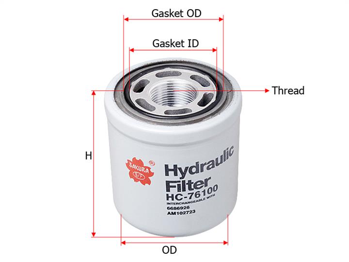 Sakura HC-76100 Hydraulic filter HC76100