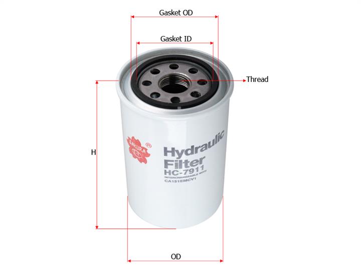 Sakura HC-7911 Hydraulic filter HC7911