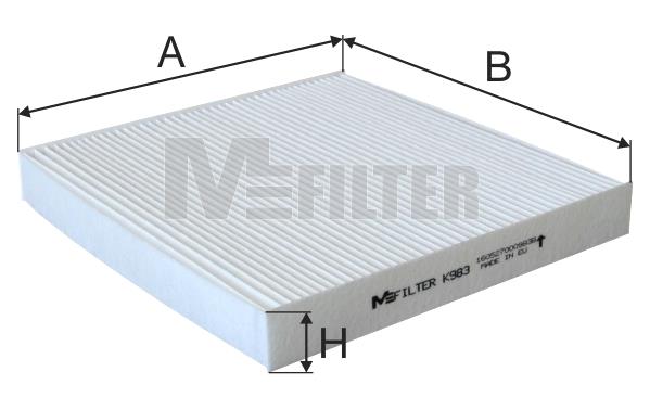 M-Filter K 983 Filter, interior air K983