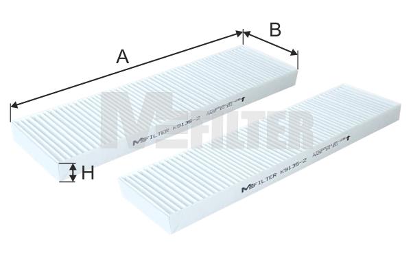 M-Filter K 9135-2 Filter, interior air K91352