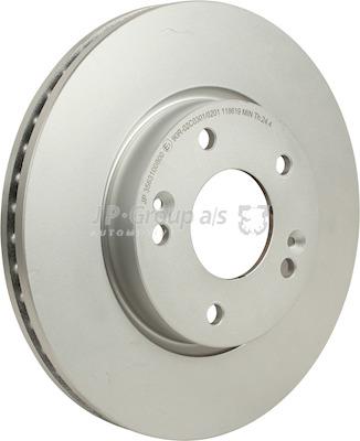 Front brake disc ventilated Jp Group 3563100800