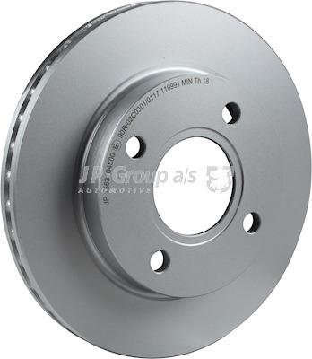 Front brake disc ventilated Jp Group 1563104500
