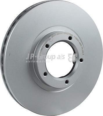 Unventilated front brake disc Jp Group 1563103800