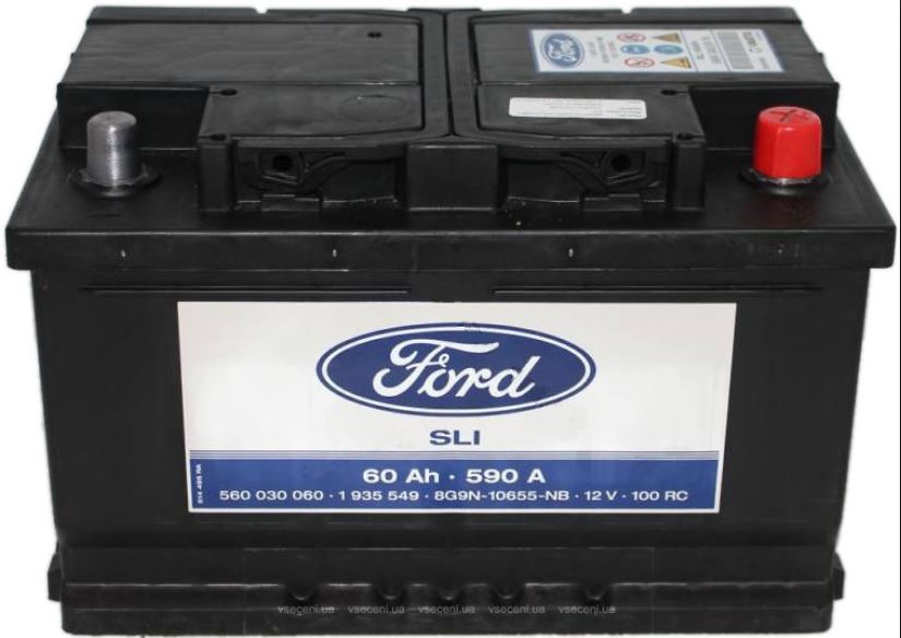 Ford 1 935 549 Battery Ford 12V 60Ah 590A R+ 1935549