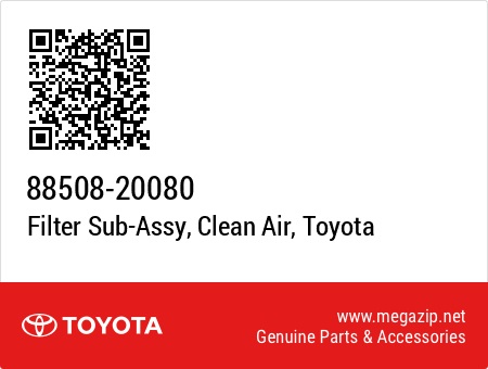 Toyota 88508-20080 Filter, interior air 8850820080