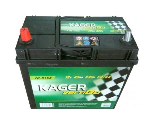 Kager 70-0105 Battery Kager 12V 45AH 330A(EN) L+ 700105