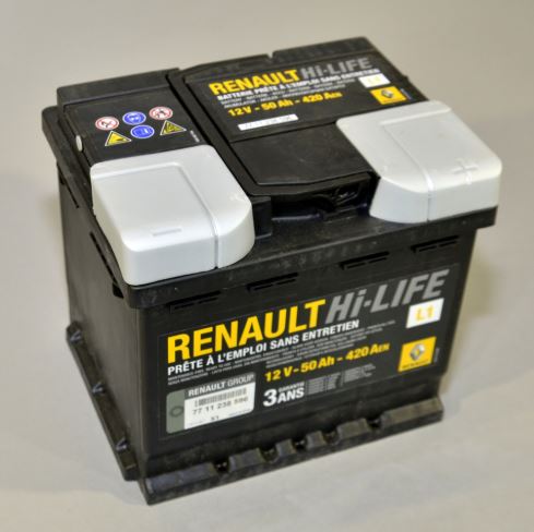 Renault 77 11 238 596 Battery Rechargeable Renault 12V 50Ah 420A (EN) R + 7711238596