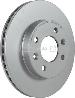 Front brake disc ventilated Jp Group 4363100400
