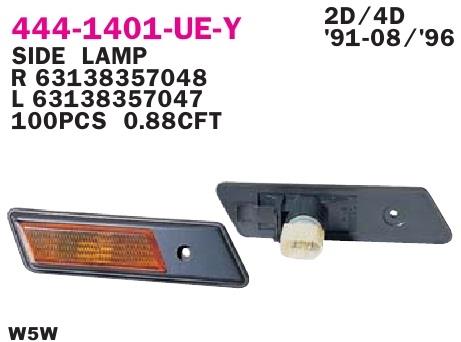 Side indicator BMW: 4441401RUEY Depo Turn signal repeater right