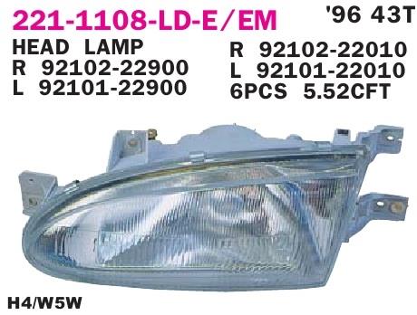 Depo 221-1108R-LD-EM Headlight right 2211108RLDEM