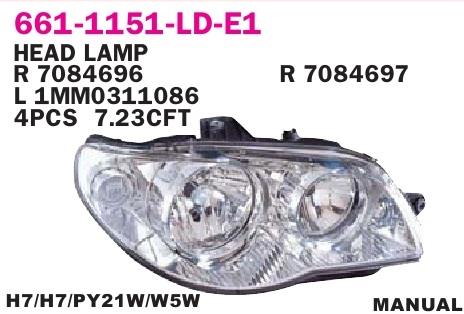 Depo 661-1151L-LD-E1 Headlight left 6611151LLDE1