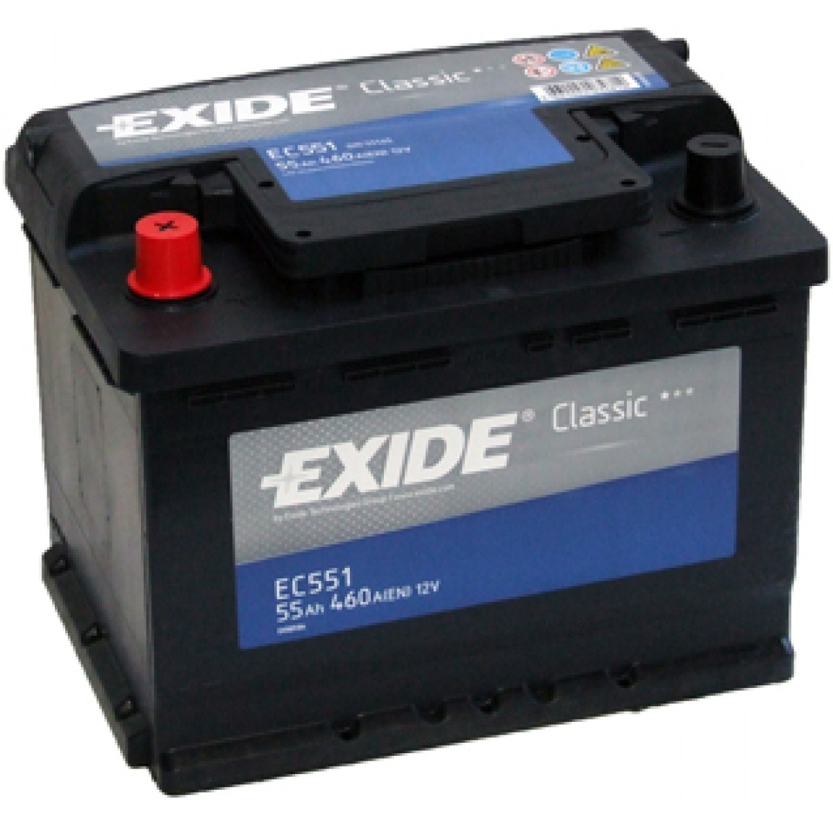 Exide EC551 Battery Exide Classic 12V 55AH 460A(EN) L+ EC551