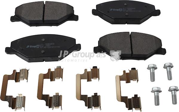 Front disc brake pads, set Jp Group 1163609910