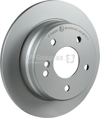 Rear brake disc, non-ventilated Jp Group 1363202700