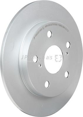 Rear brake disc, non-ventilated Jp Group 4863201600