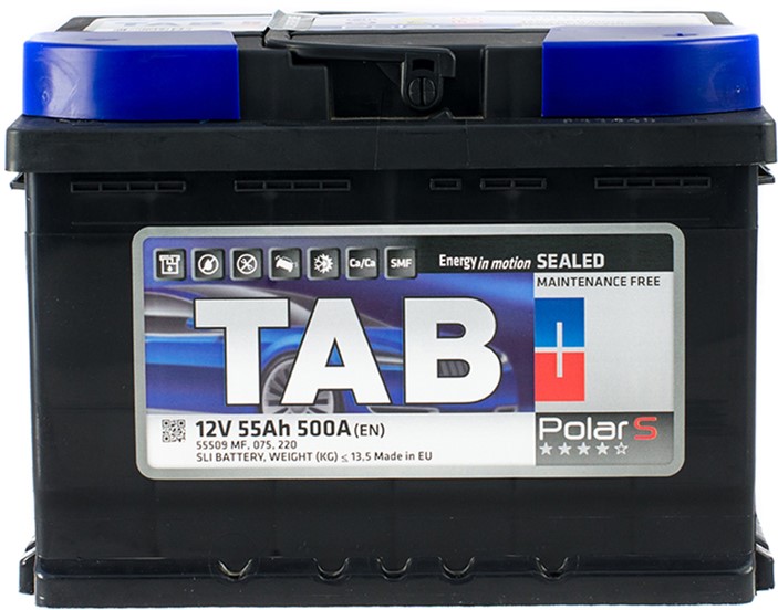 TAB TPS55-0 Battery Tab Polar 12V 55AH 500A(EN) R+ TPS550