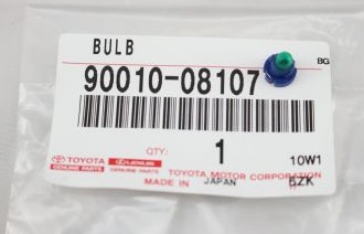 Toyota 90010-08107 Glow bulb BAX 14V 0,91W 9001008107