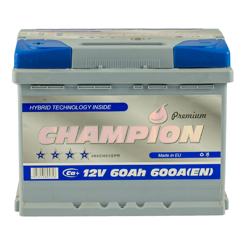 Champion Battery CHGP60-0 Battery Champion Battery Premium 12V 60AH 600A(EN) R+ CHGP600