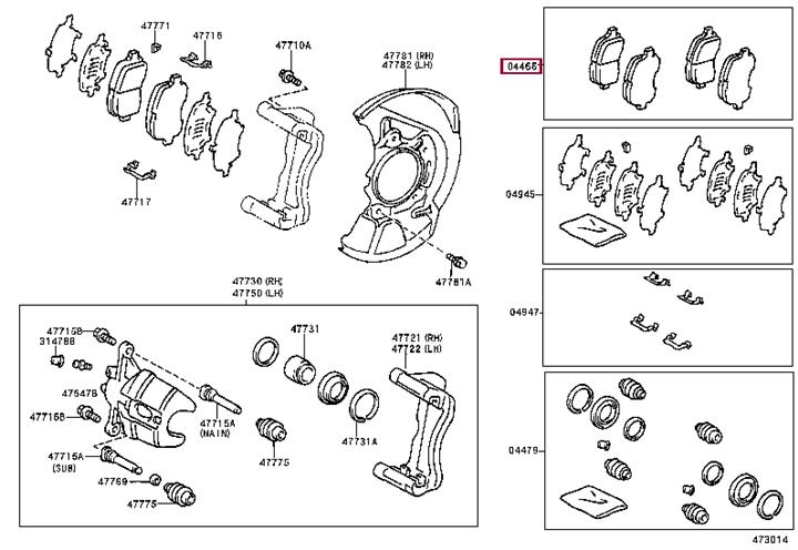Toyota 04465-20550 Brake Pad Set, disc brake 0446520550