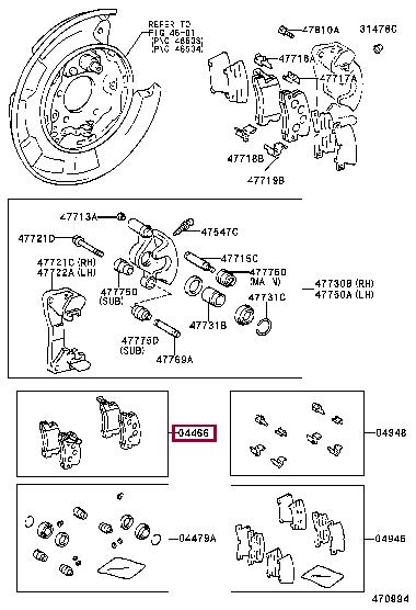 Toyota 04466-48010 Brake Pad Set, disc brake 0446648010