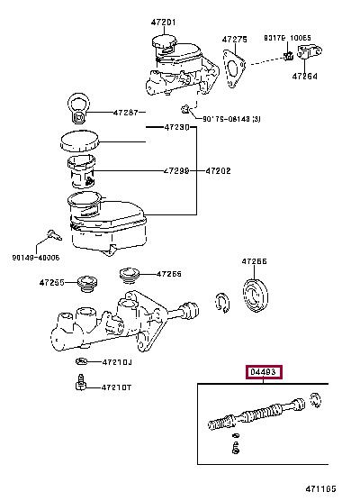 0449320310 Toyota Brake master cylinder repair kit