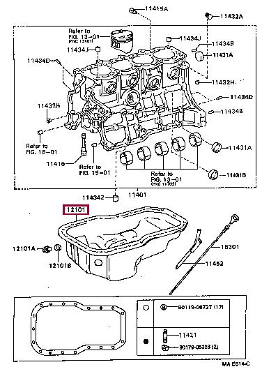 Toyota 12101-74111 Oil Pan 1210174111