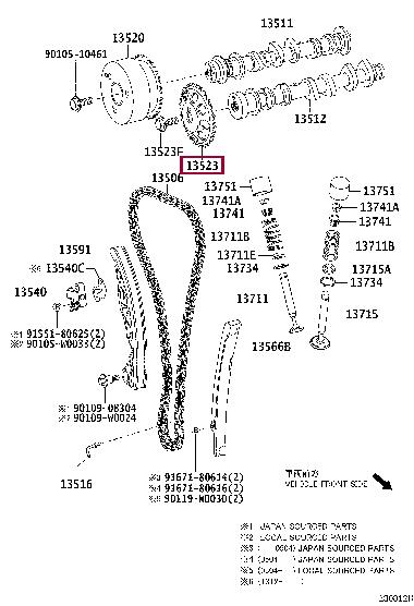 Buy Toyota 1352322020 – good price at EXIST.AE!