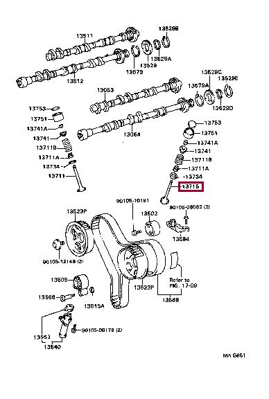Toyota 13715-20020 Exhaust valve 1371520020