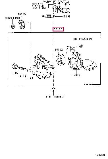 Toyota 15100-28030 OIL PUMP 1510028030