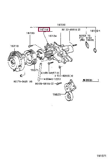 Toyota 16110-49148 Water pump 1611049148