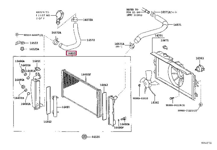 Engine cooling radiator Toyota Matrix: 164000D250 Toyota Engine cooling radiator