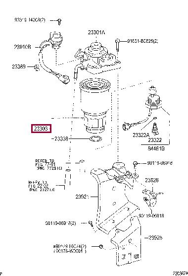 Toyota 23390-30180 Fuel filter 2339030180