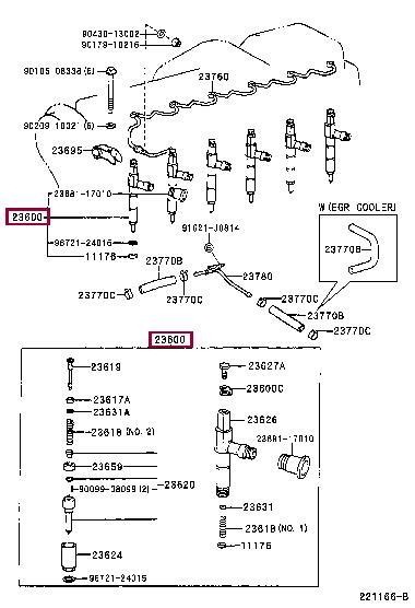 2360019126 Toyota Injector fuel