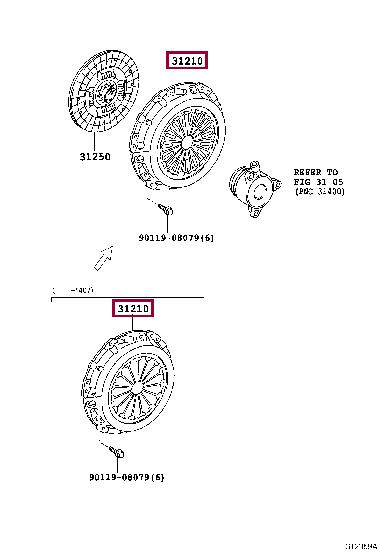Toyota 31210-52110 Clutch thrust plate 3121052110 3121052110 Toyota Clutch thrust plate