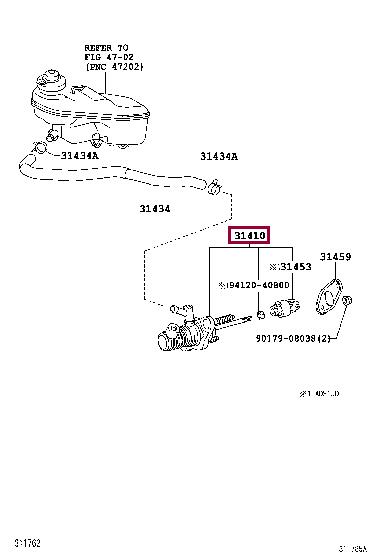 Clutch master cylinder Toyota Corolla: 3142012030 Toyota Master cylinder, clutch